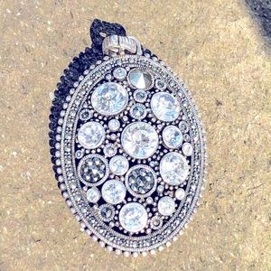 Sterling Crystal Pendant QVC